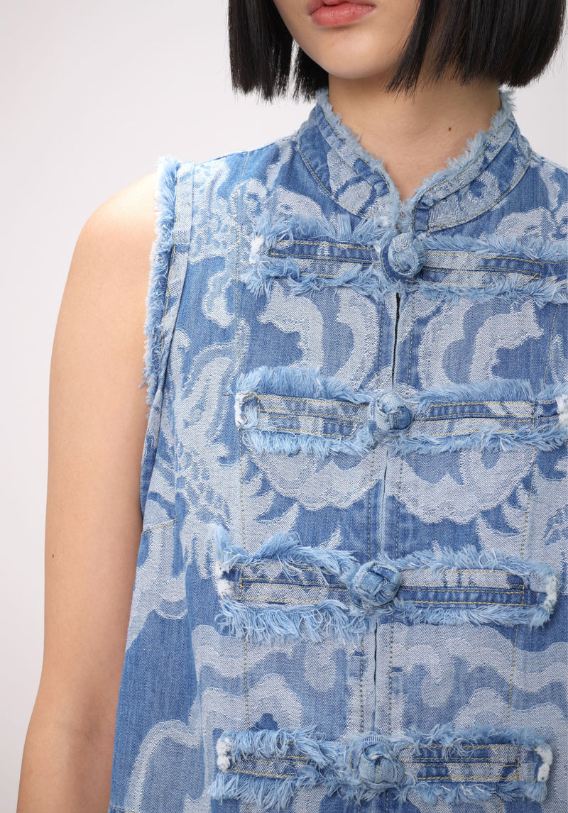 GIANT DRAGON DENIM GILET