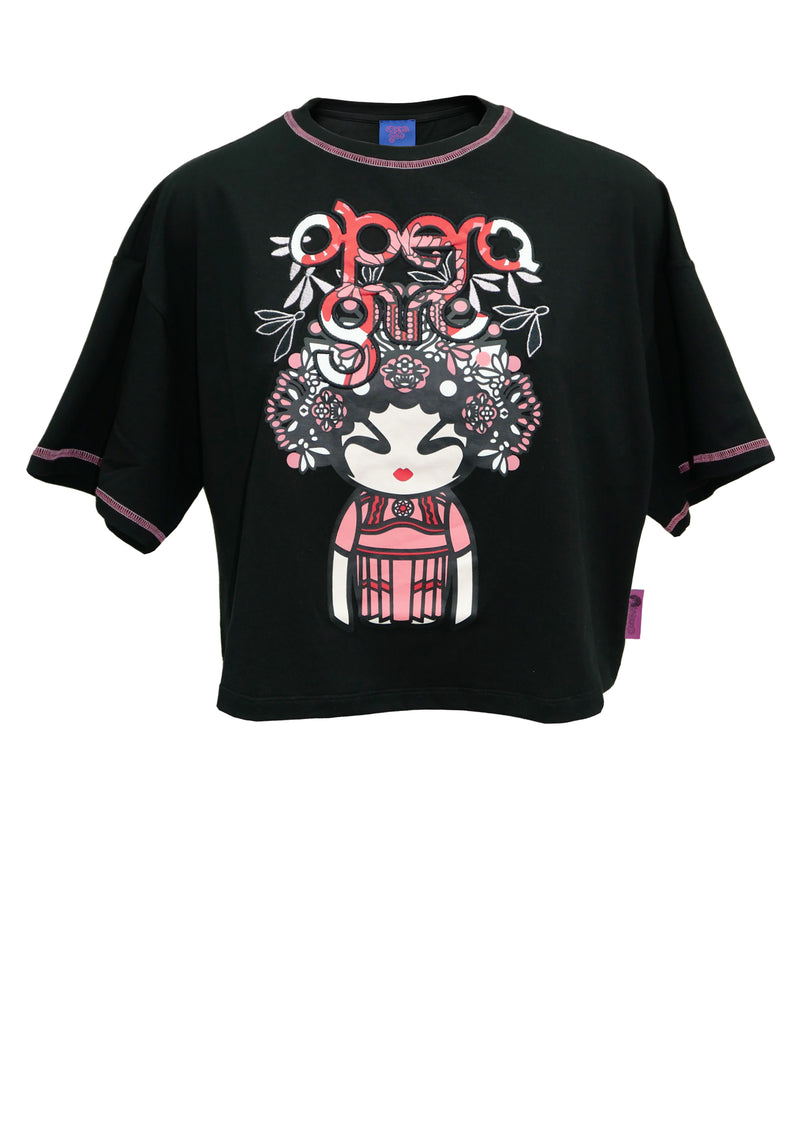 OPERA GIRL PRINT ON COTTON MODAL T-SHIRT