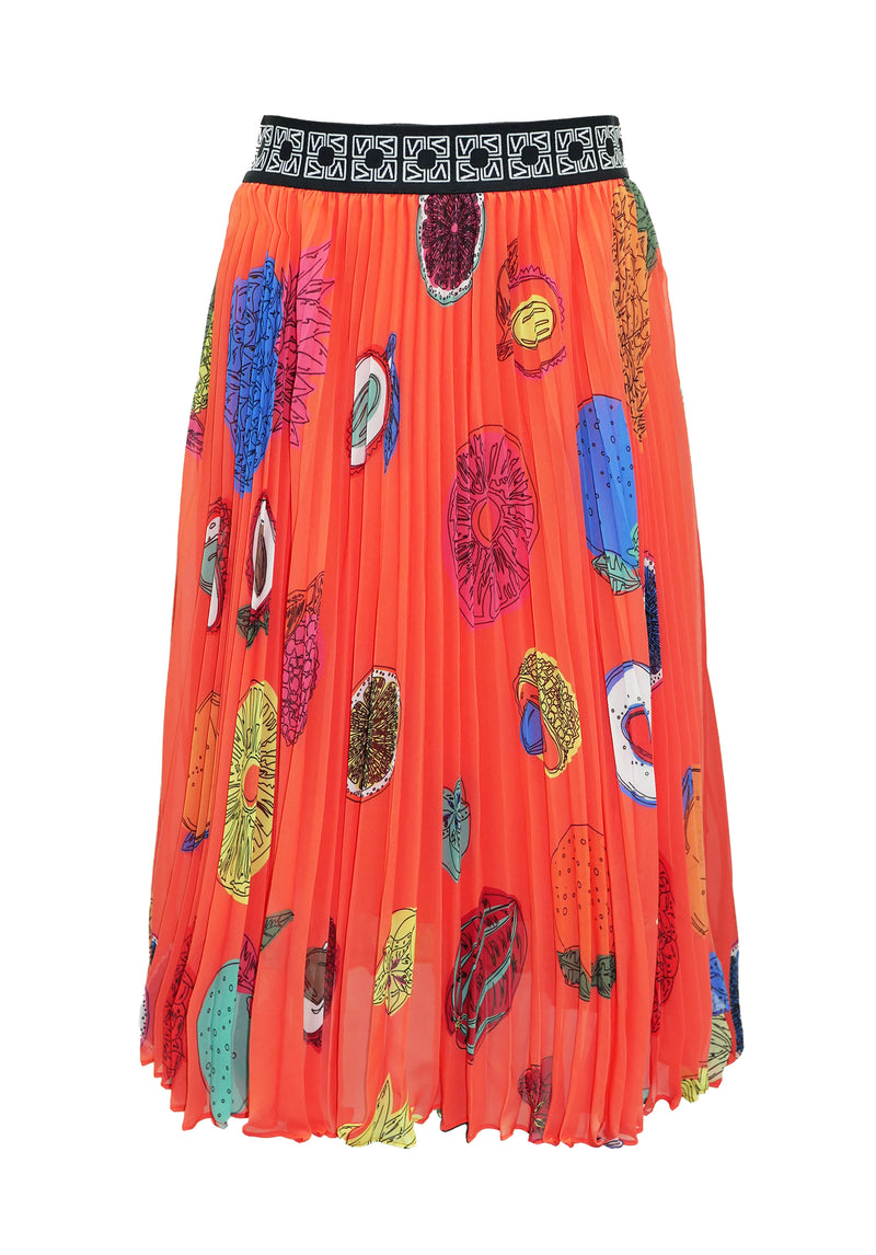 BIG FRUIT PRINT ON POLY GEORGETTE SKIRT