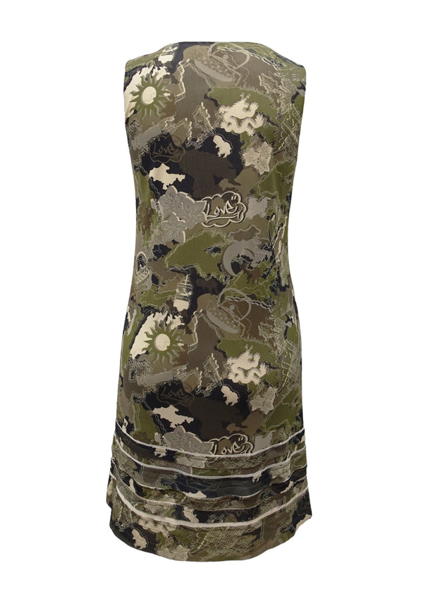 CITY CAMOUFLAGE PRINT ON ST NETTING DRESS