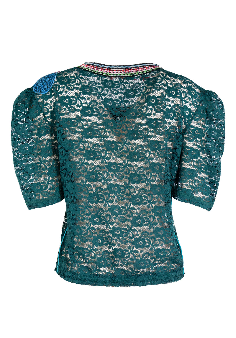 STRETCH LACE BOLERO TOP