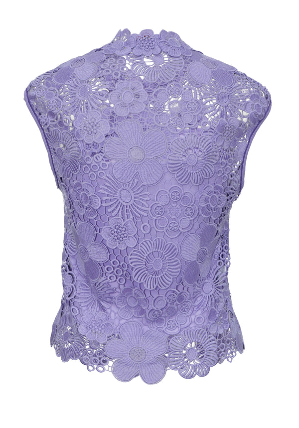 3D FLOWER LACE CHEONGSAM TOP