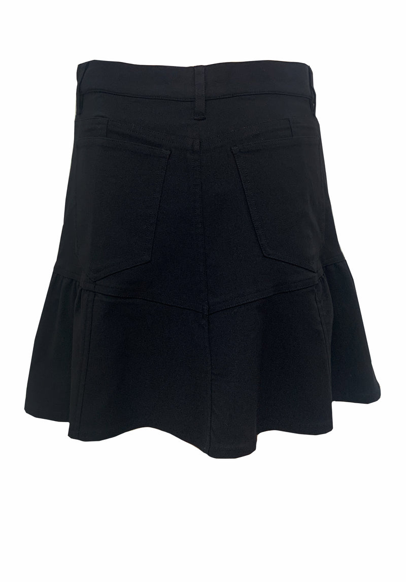 SOLID PONTI FLOUNCE SKIRT