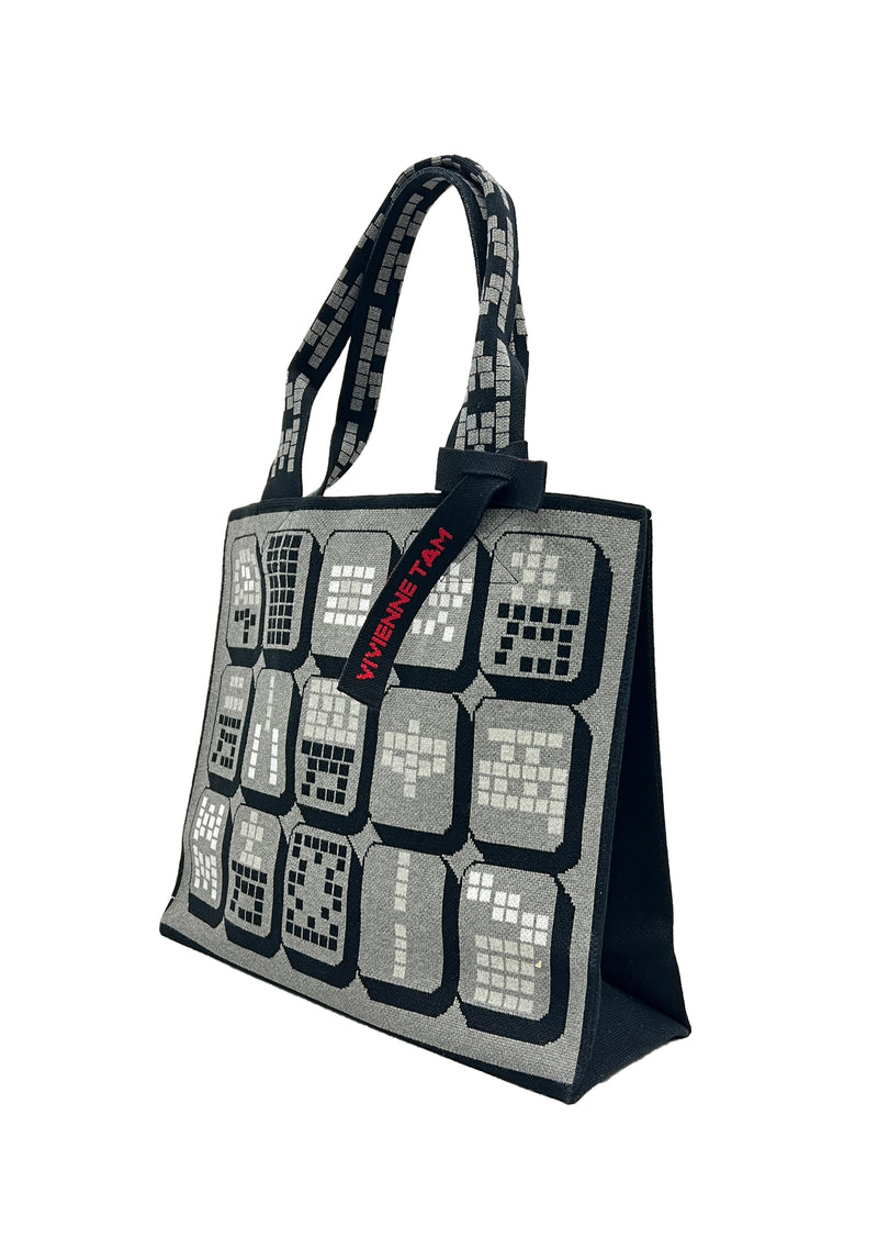 MAHJONG JACQUARD KNITTED BAG