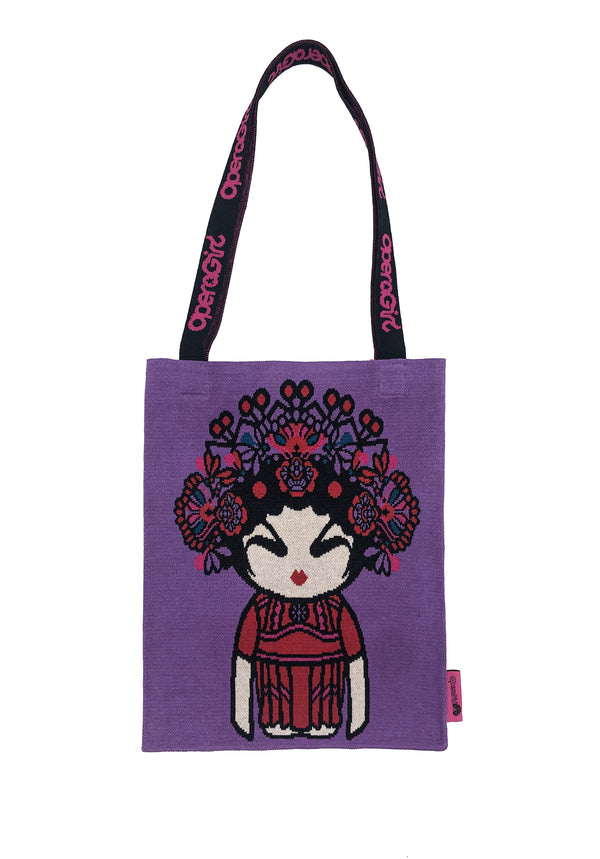 OPERA GIRL JACQ KNIT VERTICAL TOTE BAG