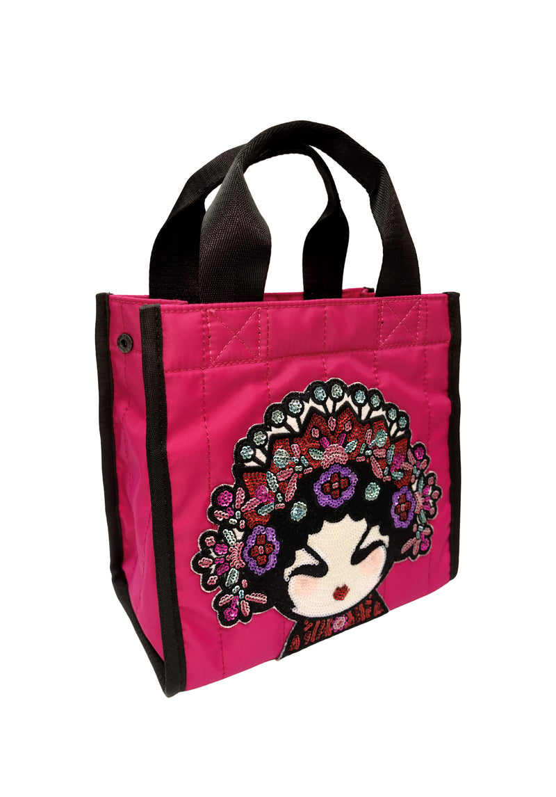 OG EMBELLISHED NYLON SMALL TOTE BAG