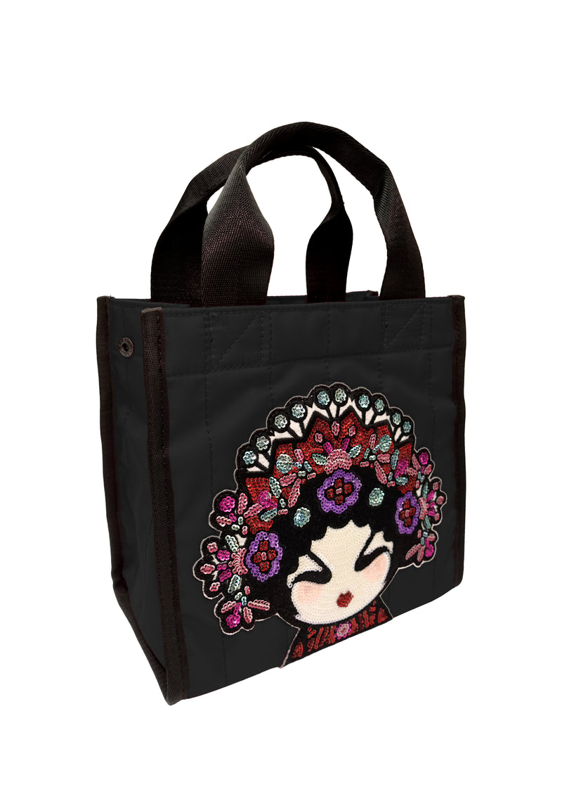 OG EMBELLISHED NYLON SMALL TOTE BAG