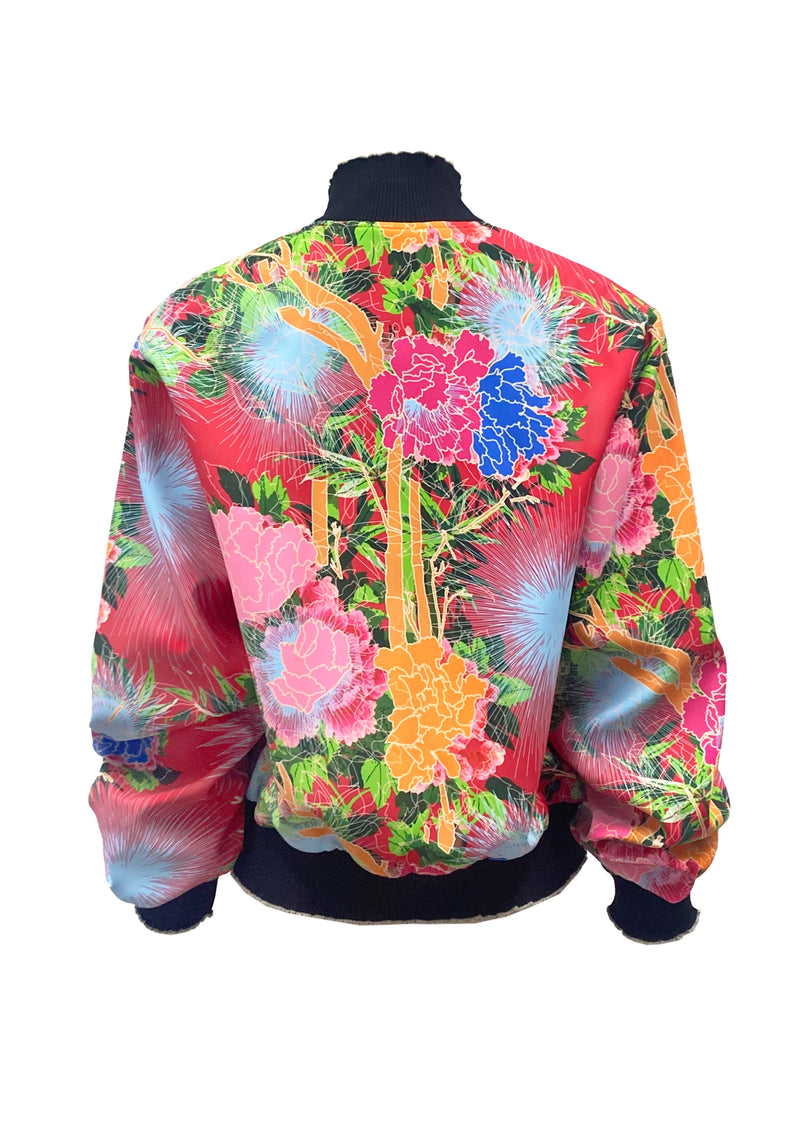 PEONY PRINT NETTING JACKET