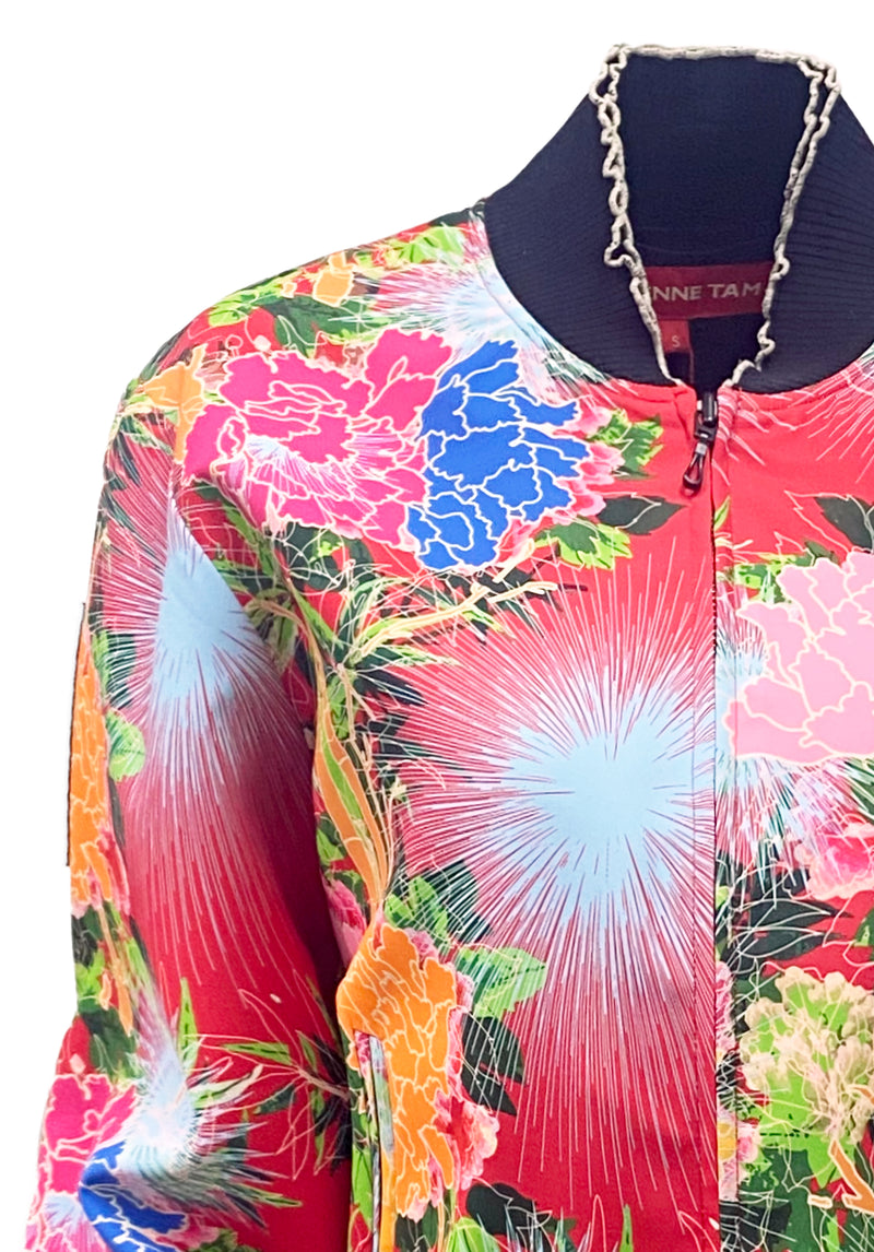 PEONY PRINT NETTING JACKET