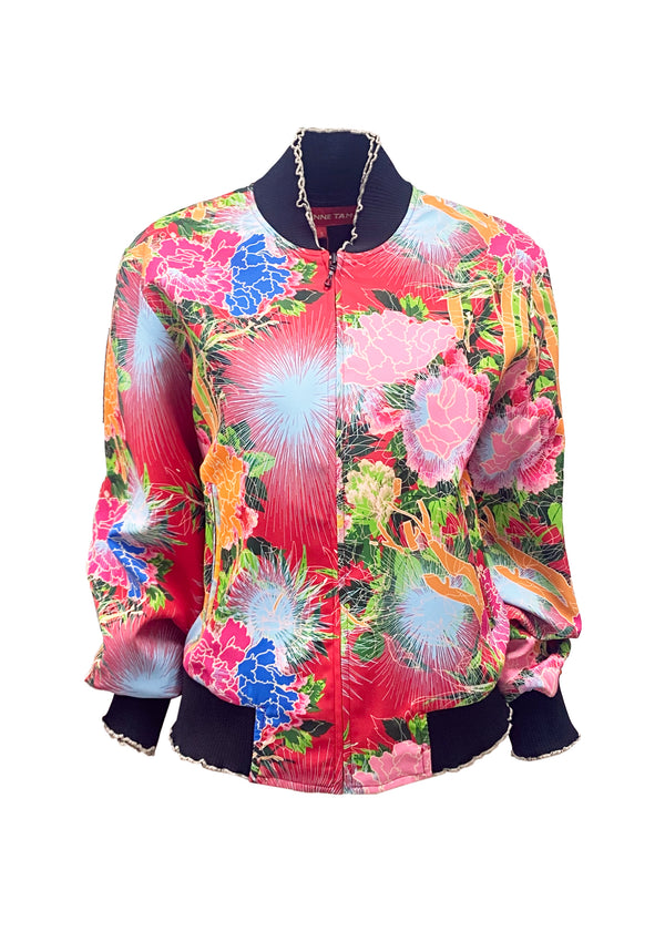 PEONY PRINT NETTING JACKET