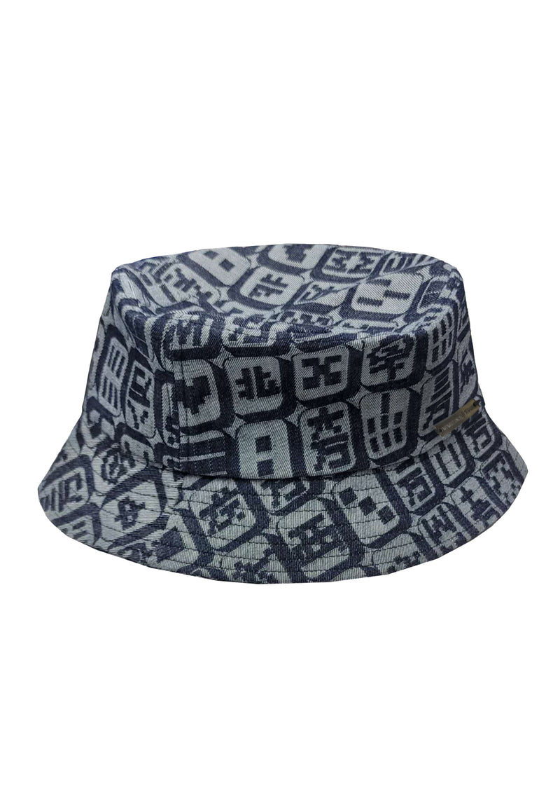 MAHJONG JACQUARD DENIM BUCKET HAT