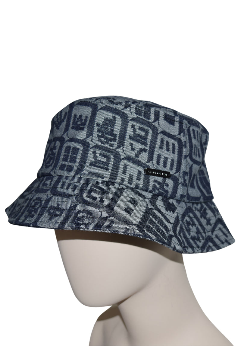 MAHJONG JACQUARD DENIM BUCKET HAT