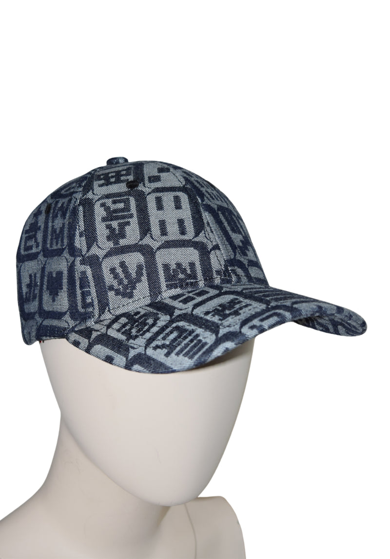 MAHJONG JACQUARD DENIM BUCKET CAP