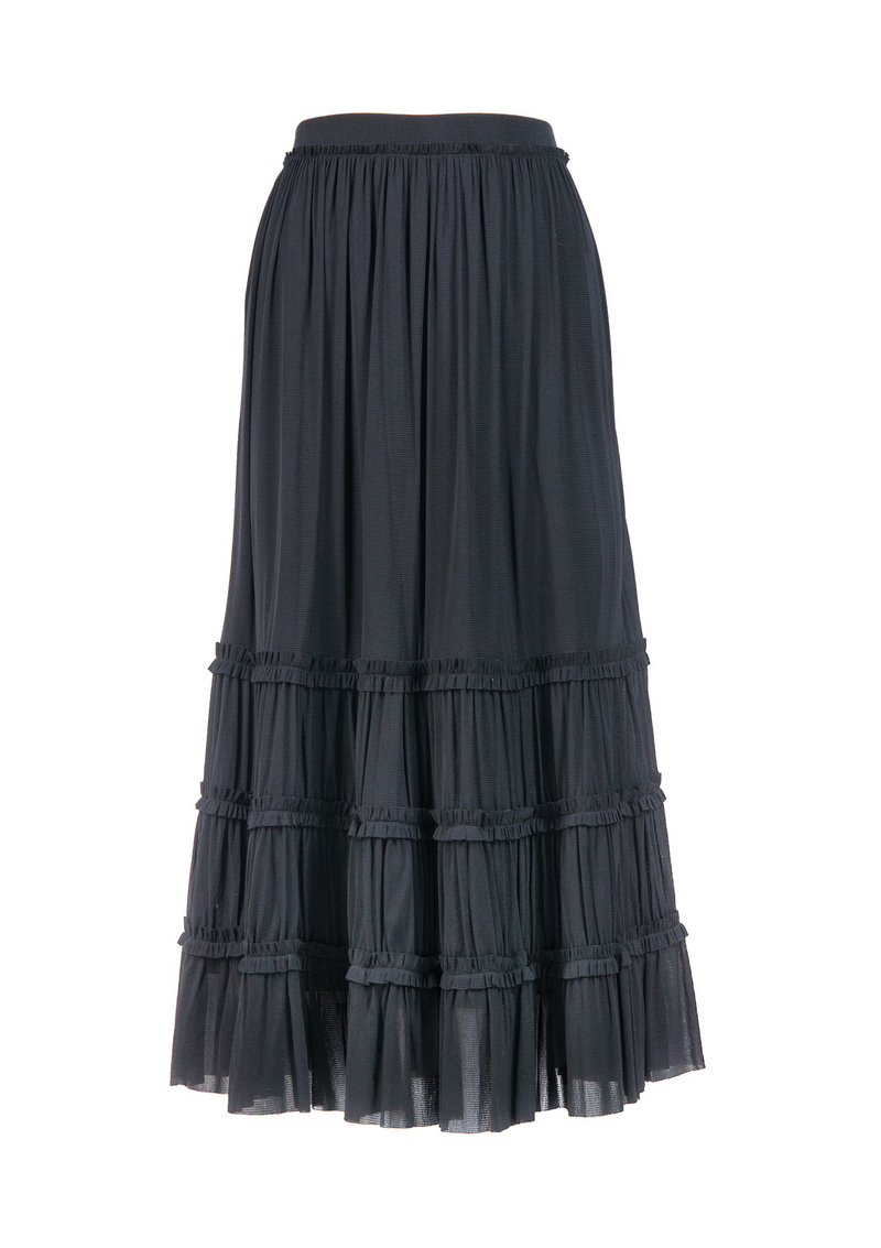 PLEATED NETTING SKIRT