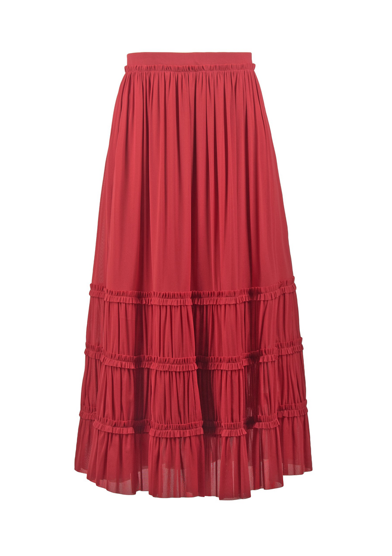 PLEATED NETTING SKIRT