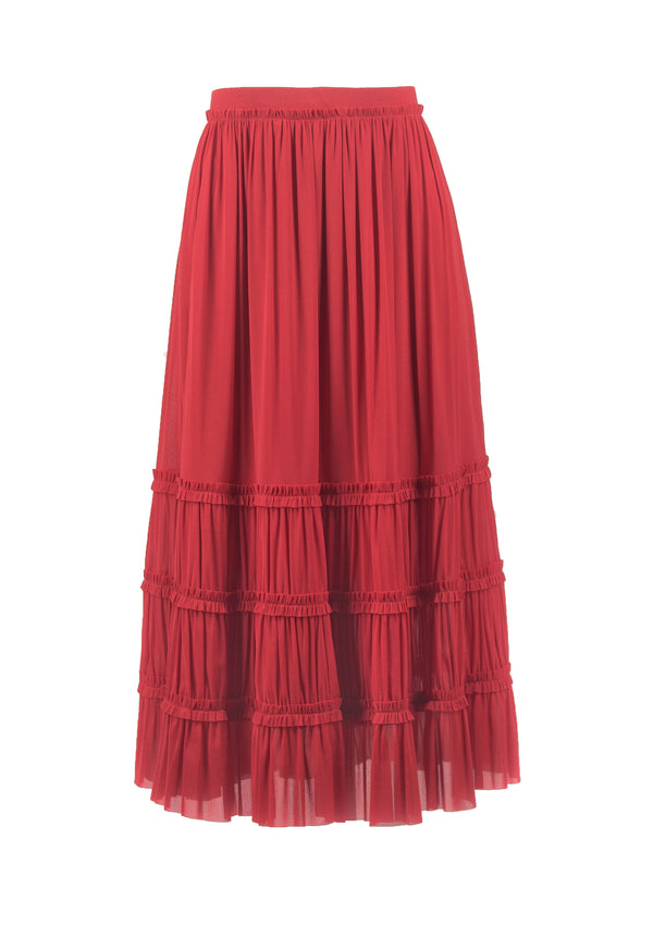 PLEATED NETTING SKIRT